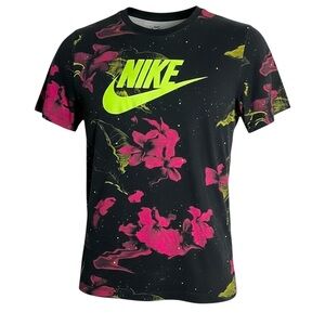Nike Men’s (L) Volt Purple Floral Tee